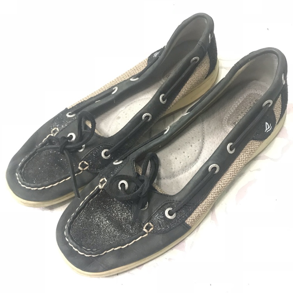 Sperry Sliders with glitter toe
